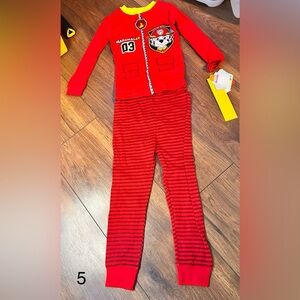 Paw Patrol Red Pajama Set for Kids 5t marshall
